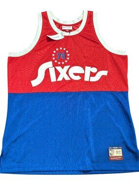 Mitchell & Ness 76ers Shooting Shirt Tank Jersey Sixers NBA NWT Large